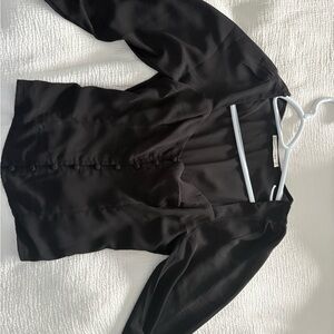 Abercrombie Black Button-Up Blouse